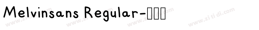 Melvinsans Regular字体转换